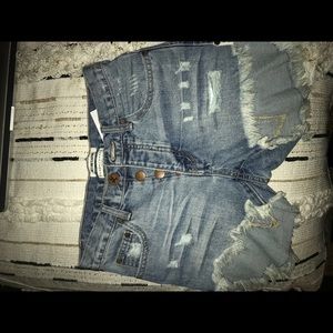 One Teaspoon Mid Rise Shorts with star detail